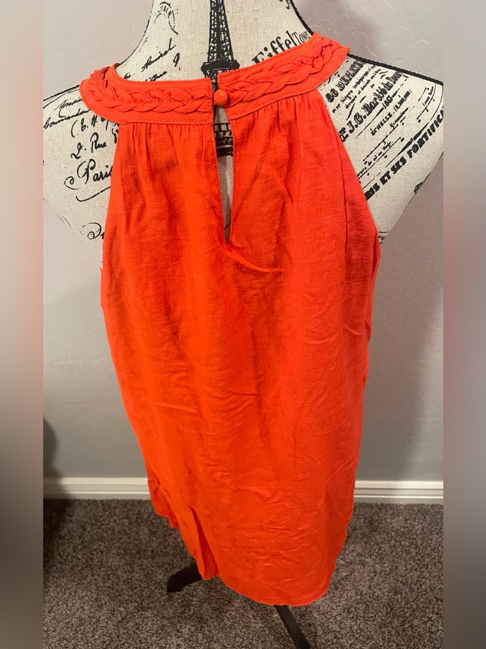 THML Halter Dress in Vibrant Orange - Picture 4 of 7